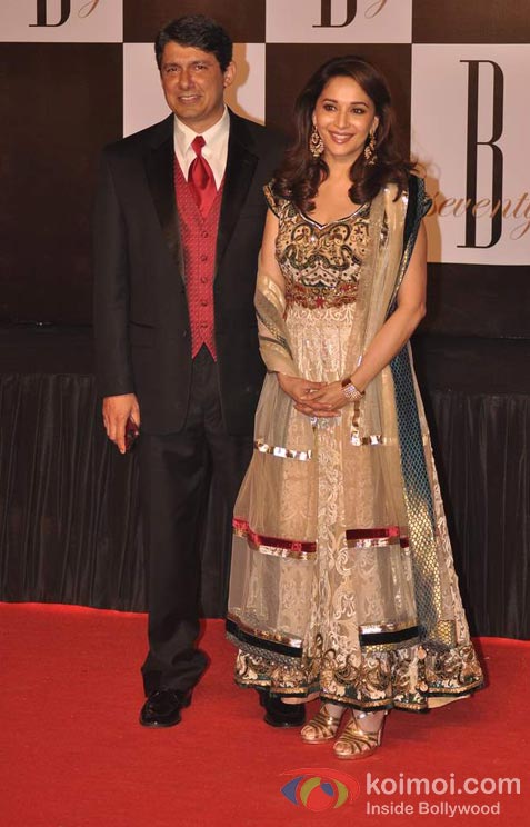 Dr. Shriram Nene And Madhuri Dixit At Amitabh Bachchan's 70th Birthday Bash