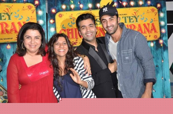 Farah Khan, Zoya Akhtar, Karan Johar, Ranbir Kapoor At Luv Shuv Tey Chicken Khurana Movie Premiere At PVR Cinemas Pic 1