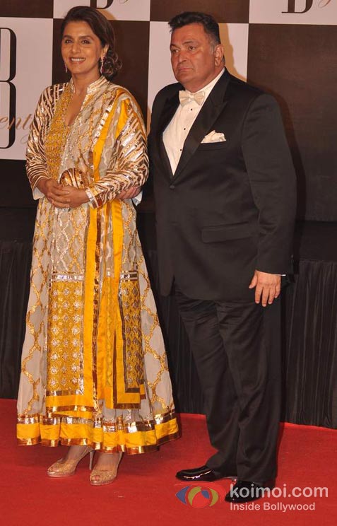 Neetu Kapoor And Rishi Kapoor At Amitabh Bachchan's 70th Birthday Bash