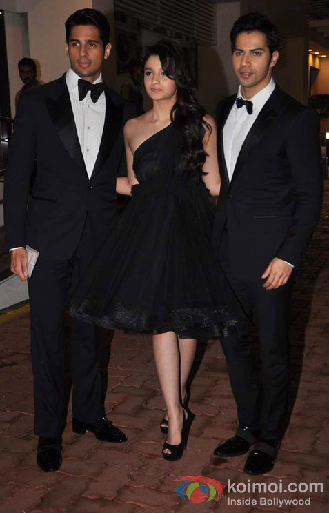 Sidharth Malhotra, Alia Bhatt And Varun Dhawan At Amitabh Bachchan's 70th Birthday Bash