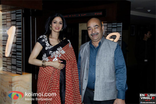 Sridevi At English Vinglish Movie Screening In Delhi