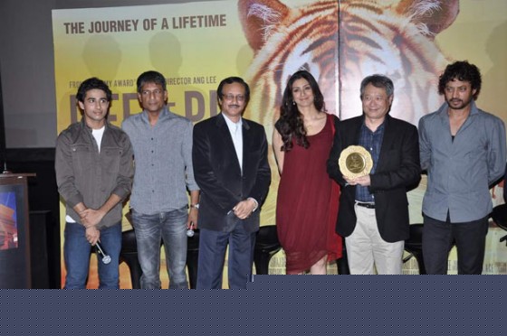 Suraj Sharma, Adil Hussain, Tabu And Irrfan Khan At Ang Lee's Life Of Pi Movie Press Meet