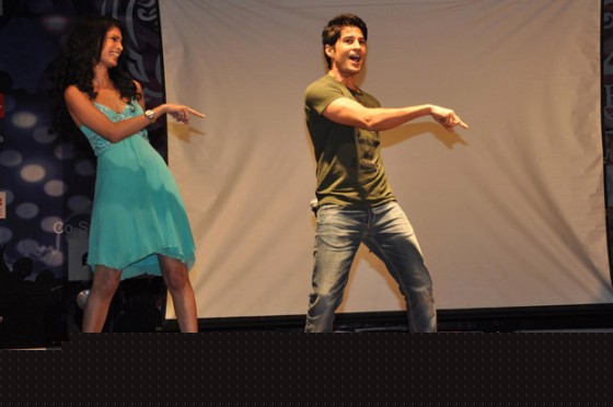 Bollywood actors Tena Desai And Rajeev Khandelwal promote film Table No.21at Mithibai College Festival in Juhu Mumbai  Pic 3