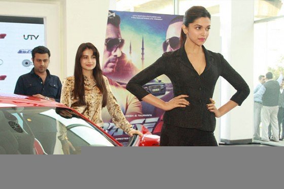 Ameesha Patel, Deepika Padukone at 'Race 2' Promotion in Delhi