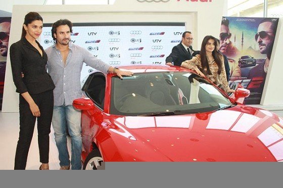 Deepika Padukone, Saif Ali Khan And Ameesha Patel at 'Race 2' Promotion in Delhi