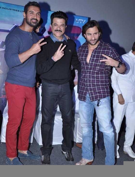 John Abraham, Anil Kapoor And Saif Ali Khan at film Race 2 press meet Pic 2