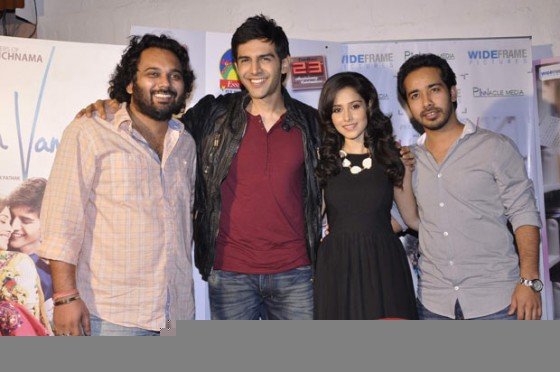 Luv Ranjan, Kartik Tiwari, Nushrat Bharucha, Abhishek Pathak At Music Launch of film ‘Akaash Vani’ Pic 2