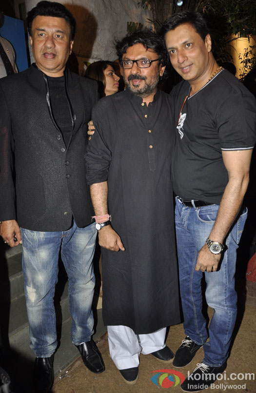 Anu Malik and Madhur Bhandarkar at Sanjay Leela Bhansali's Birthday Bash