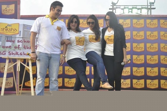 Arbaaz Khan, Farah Khan, Huma Qureshi And Neha Dhupia at the Shiksha Event