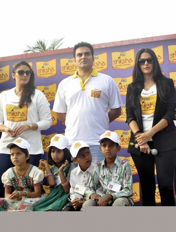 Huma Qureshi, Arbaaz Khan And Neha Dhupia at the Shiksha Event