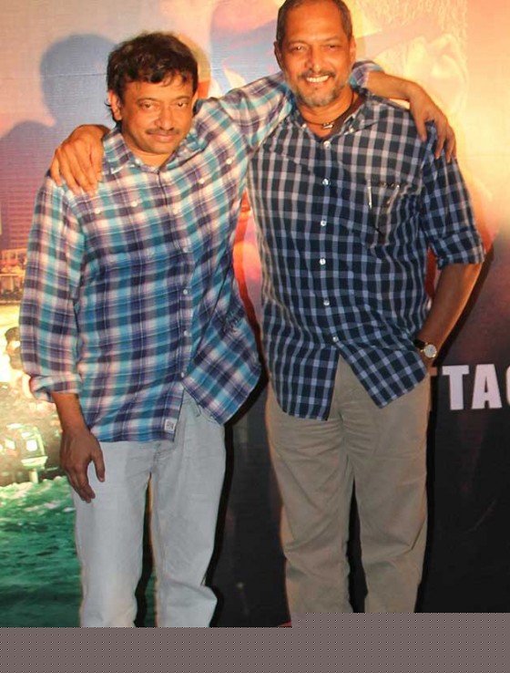 Ram Gopal Varma And Nana Patekar at the music launch of RGV's The Attacks of 26/11 Pic 1