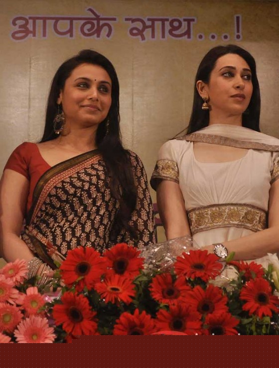 Rani Mukerji And Karisma Kapoor at a event organised by Mumbai Police to discuss Rights on Womens Voilance Pic 1
