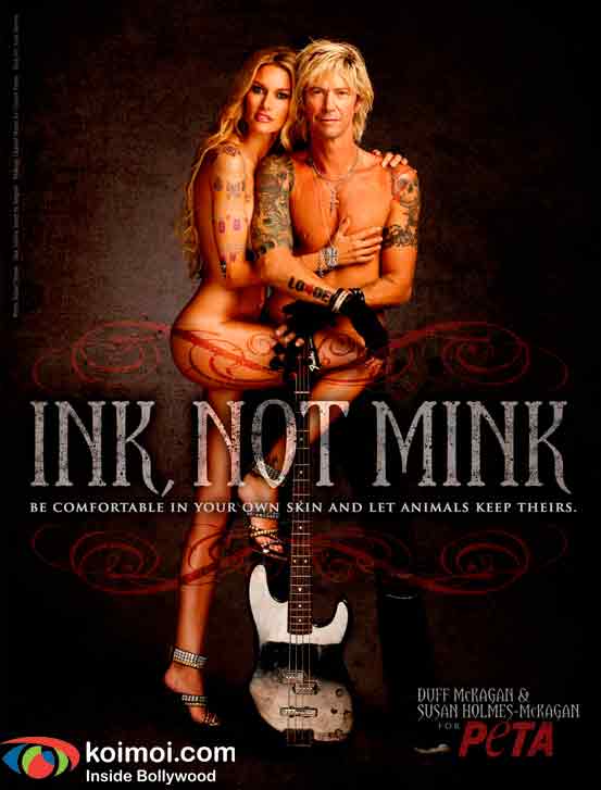 Duff McKagan & Susan Holmes Strip For PETA