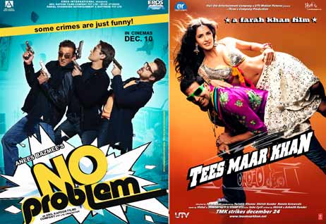 No Problem Movie Poster, Tees Maar Khan Movie Poster