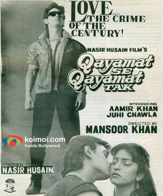 Aamir Khan, Juhi Chawla (Qayamat Se Qayamat Tak (1988) Movie Poster)