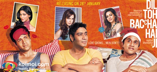 Emraan Hashmi, Ajay Devgan, Omi Vaidya (Dil Toh Baccha Hai Ji Movie Wallpaper)