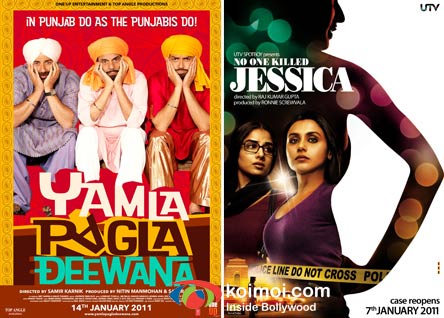 Yamla Pagla Deewana Movie Poster, No One Killed Jessica Movie Poster