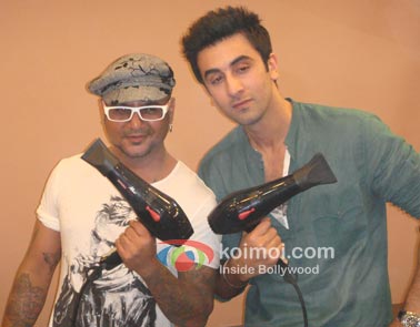 Ranbir Kapoor At Aalim's Hair Academy