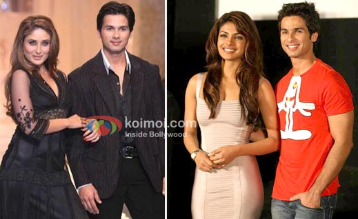 Shahid Kapoor With Kareena Kapoor And Priyanka Chopra