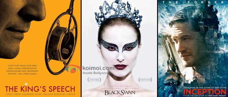 The King's Speech, Black Swan, Inception