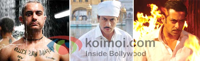 Aamir Khan In Ghajini Movie, Shah Rukh Khan In Rab Ne Bana Di Jodi Movie, Salman Khan In Dabangg Movie