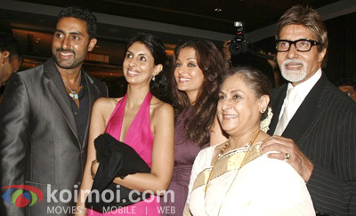 Abhishek Bachchan, Aishwarya Rai, Jaya Bachchan, Amitabh Bachchan
