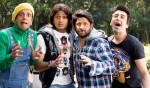 Jaaved Jaafery, Riteish Deshmukh, Arshad Warsi, Ashish Chowdhry (Double Dhamaal Movie Stills)