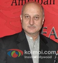 Anupam Kher at a promotional event. 
