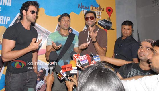 Hrithik Roshan, Farhan Akhtar, Abhay Deol (Zindagi Na Milegi Dobara Road Trip Mumbai To Delhi)
