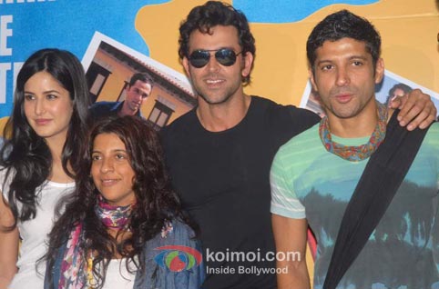 Katrina Kaif, Zoya Akhtar, Hrithik Roshan, Farhan Akhtar (Zindagi Na Milegi Dobara Road Trip Mumbai To Delhi)