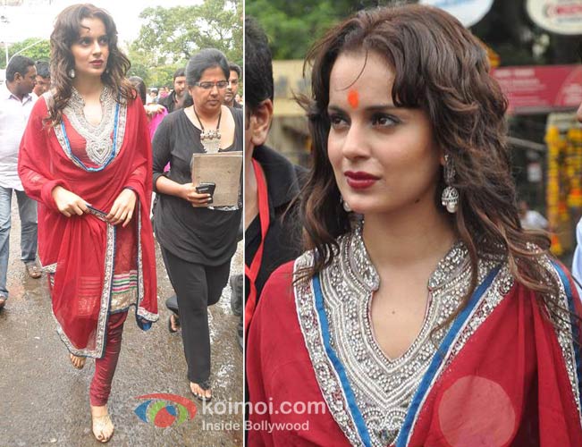 Kangana Ranaut At Siddhivinayak Ganpati