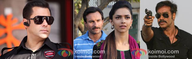 Salman Khan (Bodyguard), Saif Ali Khan, Deepika Padukone (Aarakshan), Ajay Devgan (Singham)