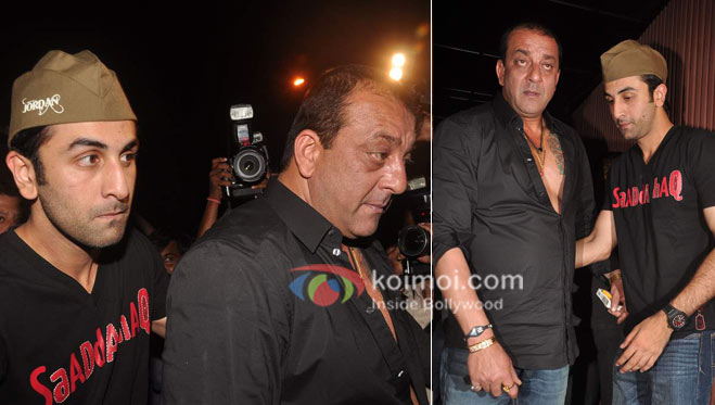 Sanjay Dutt, Ranbir Kapoor Ranbir Kapoor's birthday and 'Rockstar' bash