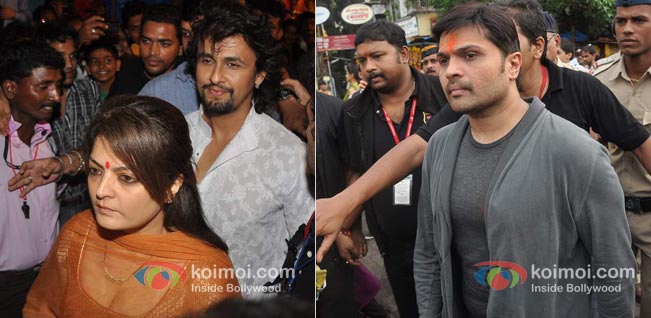 Sonu Niigaam, Himesh Reshammiya At Siddhivinayak Ganpati