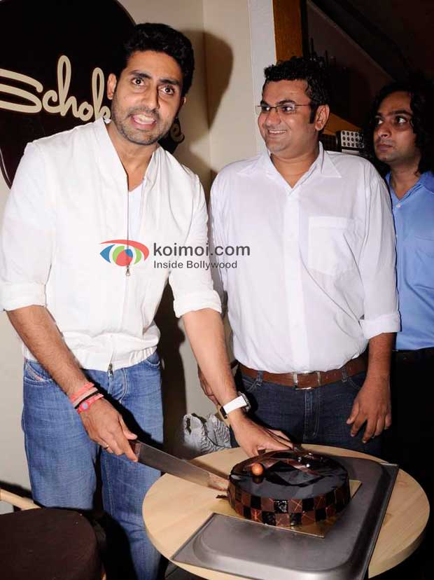 Abhishek Bachchan At the launch of Anita Dongre's café