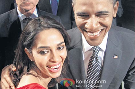 Mallika Sherawat with US President Barak Obama.