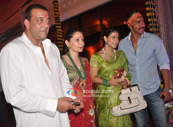 Sanjay Dutt, Manyata Dutt, Kajol, Ajay Devgan