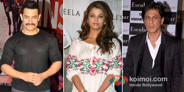 Aamir Khan, Aishwarya Rai, Shah Rukh Khan