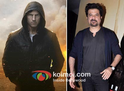 Tom Cruise in Mission Impossible Ghost Protocol and Anil Kapoor Tom Cruise in Mission Impossible Ghost Protocol and Anil Kapoor