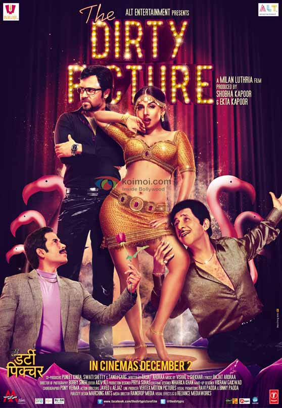 Tusshar Kapoor, Emraan Hashmi, Vidya Balan, Naseeruddin Shah (The Dirty Picture Movie Poster)