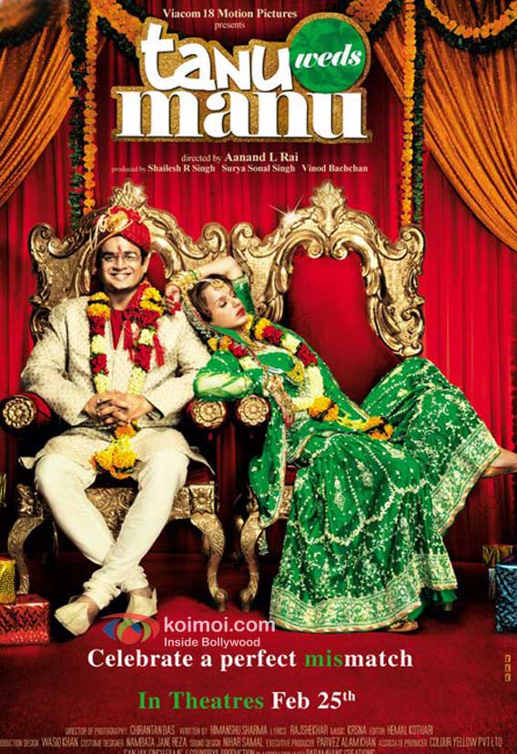 R Madhavan, Kangna Ranaut Tanu Weds Manu Movie Poster