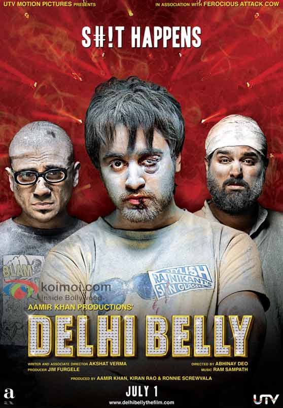 Vir Das, Imran Khan, Kunal Roy Kapoor Delhi Belly Movie Poster