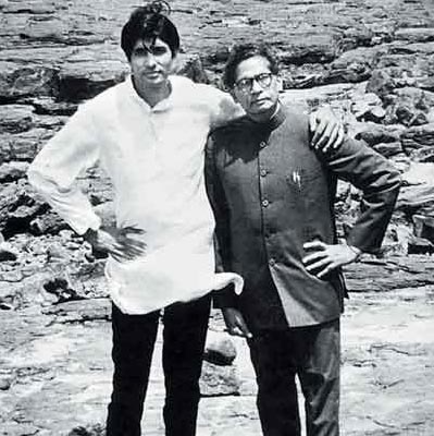 Amitabh Bachchan with Harivansh Rai Bachchan