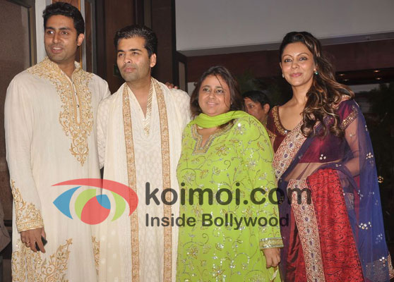 Abhishek Bachchan, Karan Johar & Gauri Khan