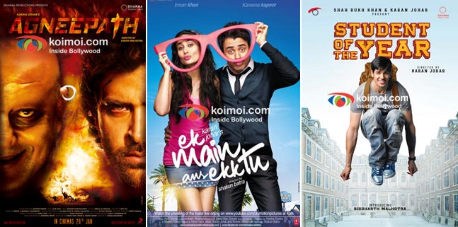 Posters Of Agneepath,Ek Main Aur Ekk Tu And Student Of The Year Poster