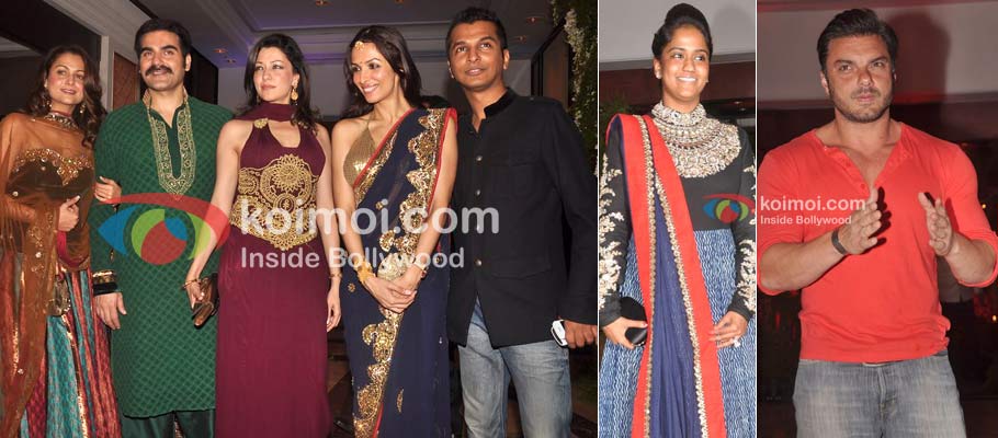 Amrita Arora, Arbaaz Khan, Malaika Arora Khan Manish Malhotra, Arpita Khan & Sohail Khan