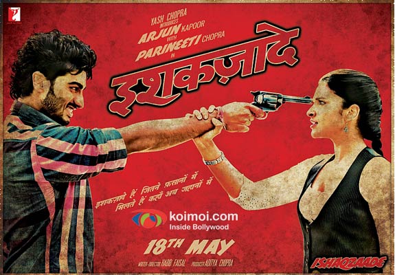 Arjun Kapoor and Parineeti Chopra Ishaqzaade Movie Poaster