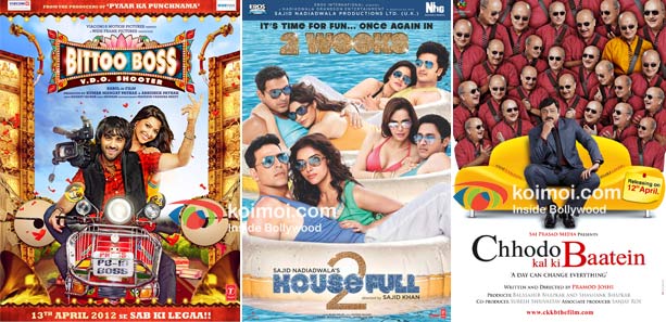 Bittoo Boss, Housefull 2, Chhodo Kal Ki Baatein Movie Poster