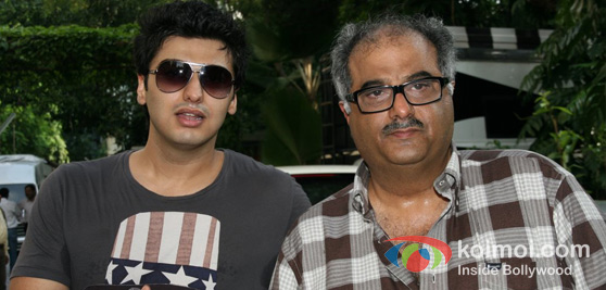 Arjun Kapoor with Boney Kapoor