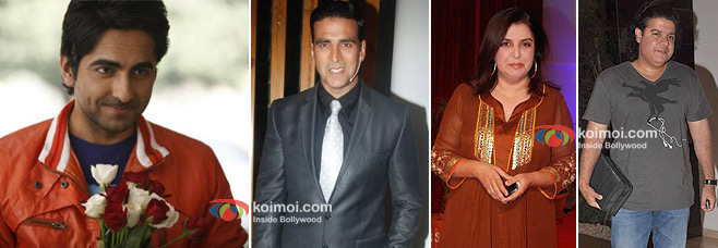 Ayushmann Khurrana in Vicky Donor, Akshay Kumar, Farah Khan, Sajid Khan